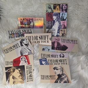 Taylor Swift The Eras Tour 9 Postcards With Box, Sticker,  Commemorative Ticket